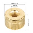 thumbnail image 2 of Unique Bargains M5 Acorn Cap Nut Bolt Cover Screw Caps Insert Female Thread Knurled Gold Tone 15 Pack, 2 of 5