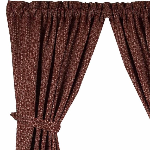 Home Collection by Raghu Philmont Jacquard Barn Red & Oat Panel, 72" x 63"