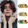 thumbnail image 2 of lixuesong Vintage Rhinestones Rings For Women With Multicolor Stones And Premium Gold Color Designs for Fashion Lover, 2 of 3