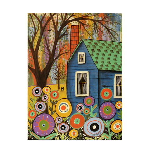 Trademark Fine Art Karla Gerard Blue Cottage Canvas Wall Art - 14x19