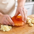 thumbnail image 4 of Orange Garlic Twist Press Non-Slip Mincer and Peeler, Kitchen Gadget Press for Mincing Garlic, Onions, Gingers, Fruits, and Salad,1.8IN, 4 of 8