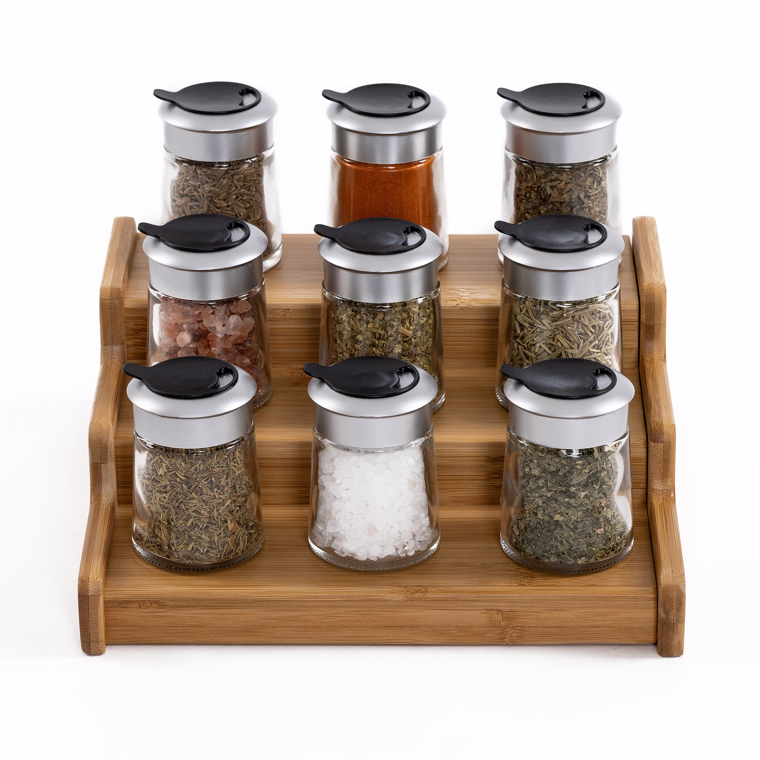 3-Tier Bamboo Expanding Spice Shelf - Wurth Organizing