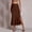 🔥 Coffee, variant on Womens Lace Side-Slit Elastic-Waist Midi Skirt Pull-On Solid Color Insert Panel Breathable Fabric For Summer Casual Dates Travel And Weekend Styling
