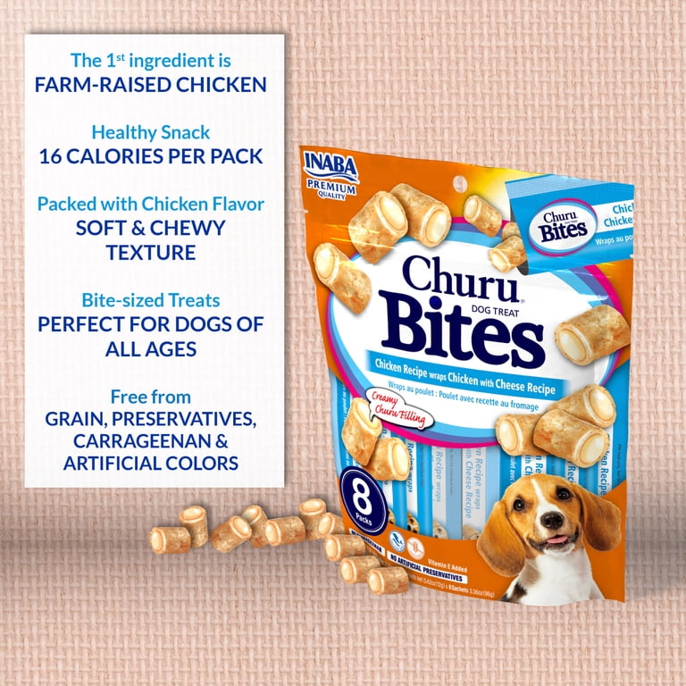 Churu Bites Canine Grade Chicken & Cheese Recipe Dog Treats, Soft