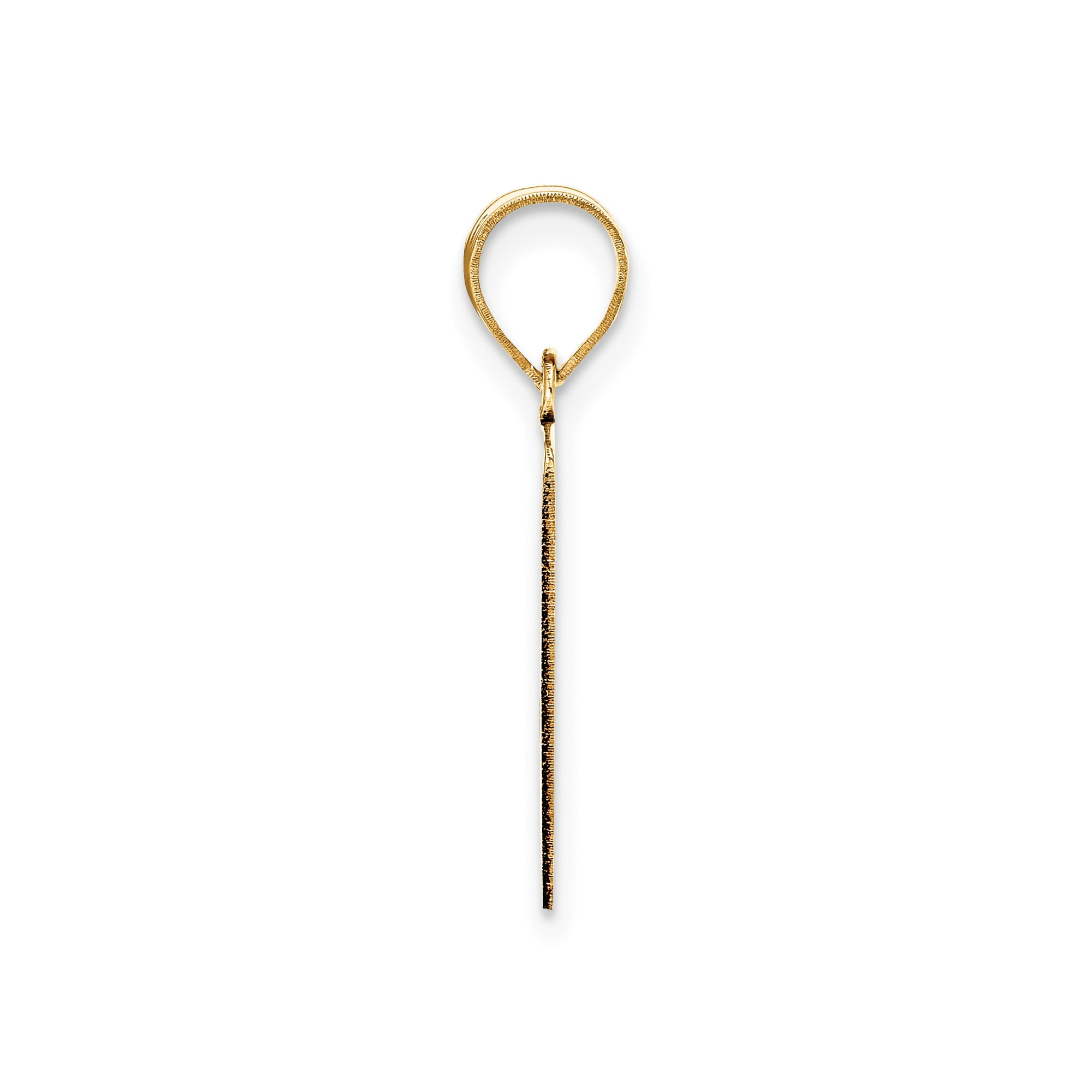 14k Yellow Gold Script J Pendant Necklace for Women or Unisex, Polished Initial Charm, Monogram Letter Jewelry for Everyday or Special Occasions