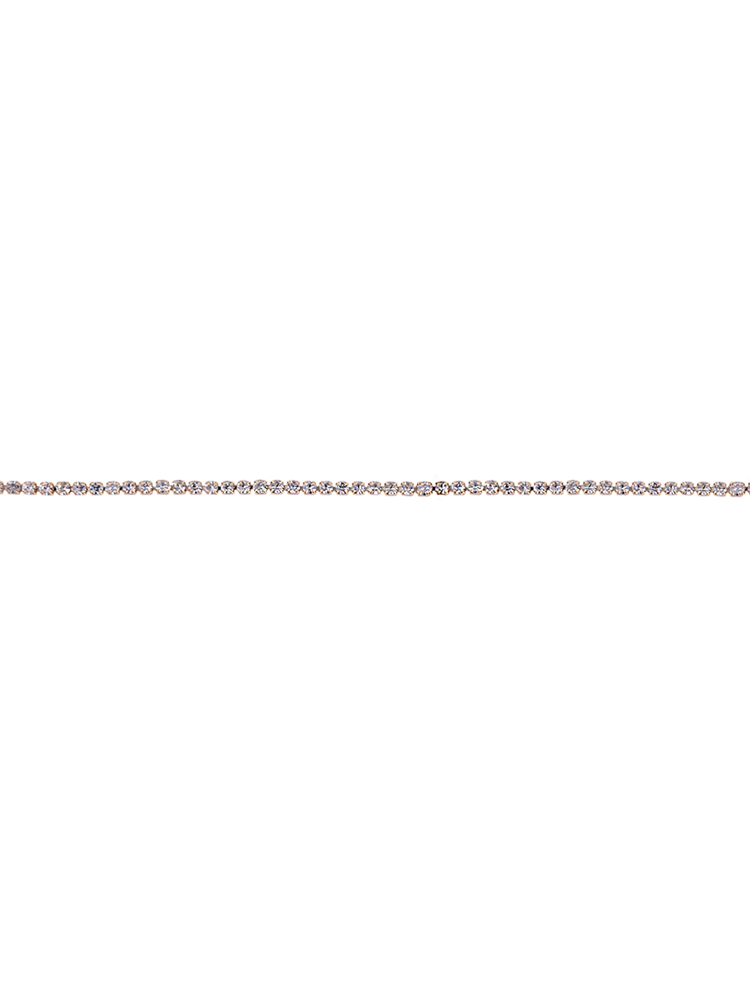 Time and Tru Goldtone 2-Row Rhinestone and Initial "A" Necklace