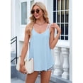 thumbnail image 5 of Womens Solid Color Round Neck Sleeveless Tank Top Basic Layering Undershirt Casual S, 5 of 9