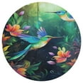 thumbnail image 3 of Flower Hummingbird Floral Medallion Round Rug - Small Round Area Rug, Soft Non-Slip Machine Washable Bedroom Mat Indoor Accent Entry Carpet for Office Desk Dorm Hallway, 3 of 6