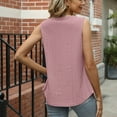 thumbnail image 7 of Lindreshi Tank Tops for Women Women's Sleeveless Solid Color Pleated Cut-Out Square Collar Top Pullover Vest, 7 of 7