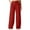 Red, variant on Kaemgyyd Work Pants for Women Cotton Linen Casual Button up High Waisted Business Trousers Flowy Wide Leg Office Pants