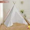 thumbnail image 3 of BSHAPPLUS Teepee Play Tent Kids Playhouse Cotton Portable Toys Tent Gift,Natural Cotton Canvas Children Tent, 3 of 11