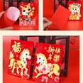 thumbnail image 5 of Pack of 6 Horse Pattern Red Envelopes Cultural Festival Supplies Birthday Wedding Celebration Paper Gift Holders, 5 of 9