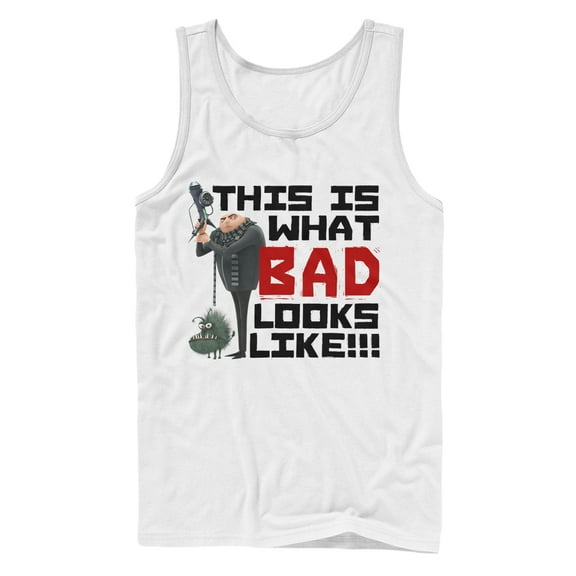 Men's Despicable Me Gru Bad  Tank Top White Large
