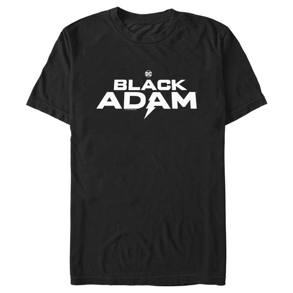 Men's Black Adam White Logo Graphic Tee Black 2X Large