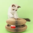 thumbnail image 3 of Aodebiao Interactive Cat Scratcher Board with Ball Toy, Foldable Cardboard Scratching Pad for Indoor Cats, Furniture Protector & Claw Grinding Activity Center, 3 of 8