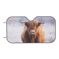 thumbnail image 4 of Uemuo Cow Pattern Accordion Car Windshield Sun Shade, Foldable Reflective Sun Visor for Car, Reflector Windshield Sunshade-, 4 of 7