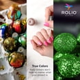 thumbnail image 5 of Rolio Holographic Glitter - Craft Glitter for Resin, Makeup, Nail Art, Face & Body Art, DIY Crafts - 28g Jar, 1/128 to 1/64 Size, Emerald Green, 5 of 6