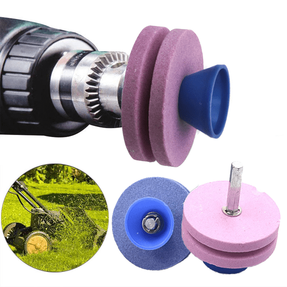 RBCKVXZ Universal Lawn Mower Blade Sharpener Drill Attachment, Heavy‑Duty Rotary Mower Blade Sharpening Tool Kit, Wear‑Proof Lawnmower Blade Sharpeners for Garden Yard Mowers
