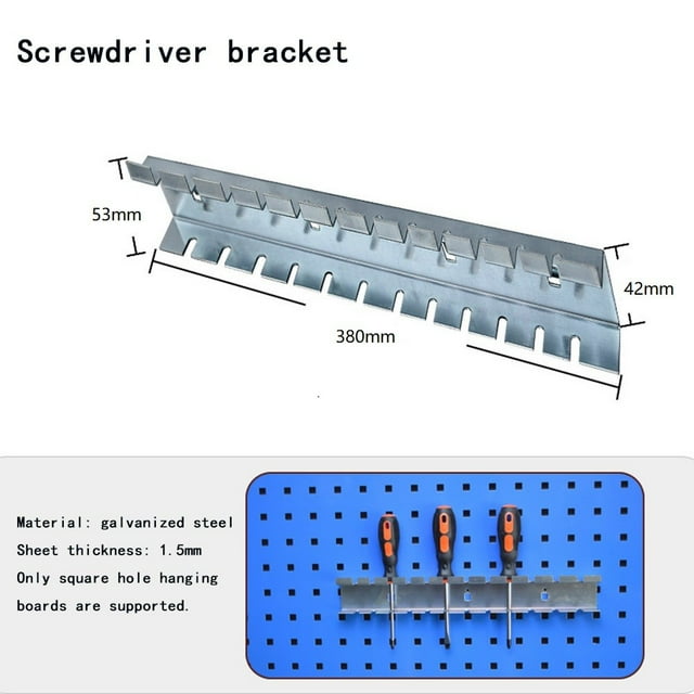 Wall-Mounted Orifice Hook Hardware Tool Storage Rack Tool Box Hanging Plate