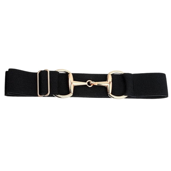 Equestrian Waist Belt for Women and Men, Elastic Horse Bit Buckle Riding Belt with Adjustable Fit, Stretch Waist Belt for Breeches, Outdoor Activities and Casual Wear