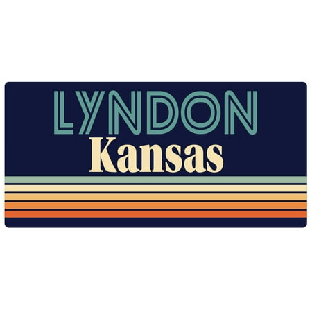 

Lyndon Kansas 5 x 2.5-Inch Fridge Magnet Retro Design