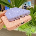 thumbnail image 4 of Cute Compatible with iPhone Diamond Case, Luxury Sparkle Bling Glitter Rhinestone Sturdy Hard PC Back + Soft TPU Edge Protective Phone Cases(Lavender Purple,13 Pro Max), 4 of 12