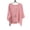 Pink, variant on hlysgo Women's Batwing Sleeve Tunic Tops V Neck Double Ruffle Trim Boho Blouse Casual Loungewear Home Vacation Shirts Purple,XL
