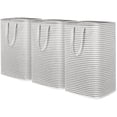 thumbnail image 1 of Cesto para Ropa| Cesto de Ropa Grande Plegable e Impermeable con Asas Extensibles | Se Mantiene en Pie y es Fácil de Transportar | para Ropa, Toallas y Juguetes, Gris, 80L, 3 paquetes, 1 of 8