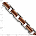 thumbnail image 5 of Stainless Steel 8.75In Polished With Polyurethane Black & Orange Bracelet Made In China -Jewelry By Sweet Pea, 5 of 8