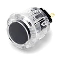 thumbnail image 1 of serony LED Push Button Cool Small Rocker Buttons Multipurpose Fashionable Special Design Arcade Press Gaming Game Machine Arcades Transparent Black 30mm Blue Light, 1 of 8