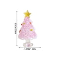 thumbnail image 3 of Mini Handblown Glass Christmas Tree Ornament Sparkling Crystal Xmas Decoration for Home Tabletop and Holiday Display, 3 of 6
