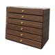 thumbnail image 1 of Joyero de madera con forro suave, apilable, de escritorio, multicapa, multiusos, transparente 6 capas, 1 of 9