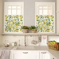 thumbnail image 3 of Kitchen Curtains and Valance Set Tier Curtains Country Farm Fresh Lemons and White Flowers Semi Sheer Curtains for Living Room, Rod Pocket Light Filtering Tiers and Valances for Windows, 3 Piece Set, 3 of 3