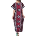 thumbnail image 3 of HAPPY BAY Women's Summer Batik Caftan House Dashiki Dress Kaftan Loungewear Nightshirts for Women Sleepwear Plus Size 3X-4X Pink, Circle, 3 of 3