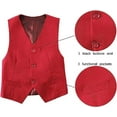 thumbnail image 2 of Visaccy Boys Formal 5 Piece Suit Vest Pants Set Red 4, 2 of 5