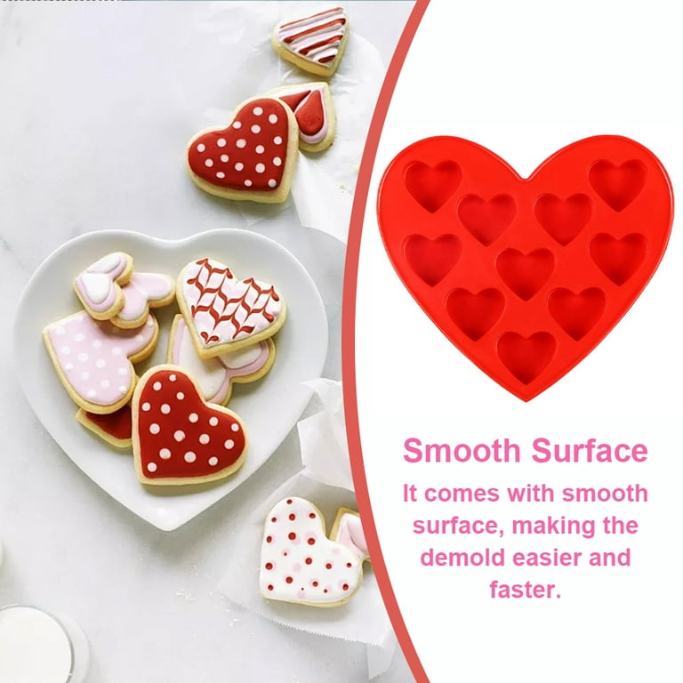 1piece Valentines Day Mold Heart Shape Candy Molds Silicone Mini