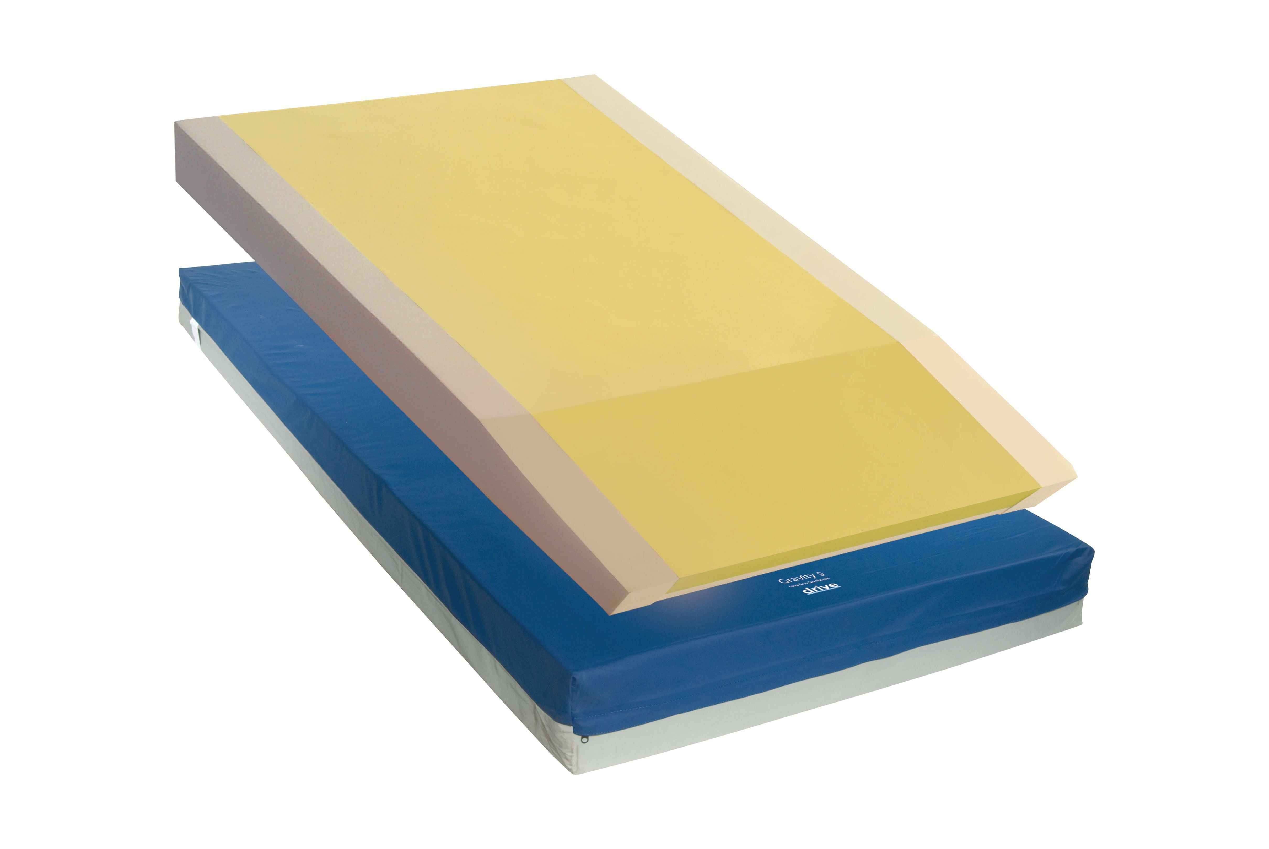 Drive Medical Gravity 9 Long Term Care Pressure Redistribution Mattress, No Cut Out, Medium