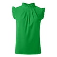 thumbnail image 6 of Breezora Romantic Square Neck Lace Trim T Shirt Women's Airy Short Sleeve Summer Top M Size Green, 6 of 6