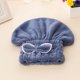 thumbnail image 5 of Moyic Envoltura de toalla de microfibra para secar el cabello con gorro de ducha con lazo, turbante para el cabello, gorro envolvente para el cabello, Juegos de accesorios de baño azul Moyic HA1838-02, 5 of 6