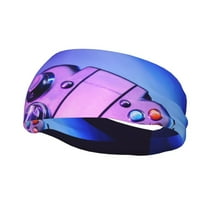 Lsque Play Gaming Pattern Sweatbands Sports Headband for Men & Women - Moisture Wicking Athletic Cotton Terry Cloth Sweatband for Tennis, Basketball, Running