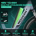 thumbnail image 2 of WOOKEN Electric Bike for Adults ,48V 10.4Ah Removable Battery and up to 50Miles 19.8MPH, 26" x 2.1" Electric Commuter Bike with 7-Speed and Front Suspension, UL 2849, 2 of 10