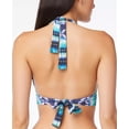 thumbnail image 3 of Bleu Rod Beattie NAVY Lace-Up Halter Bikini Swim Top, US 8, 3 of 4