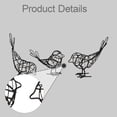 thumbnail image 2 of 3-Piece Iron Bird Statue Set – Black Metal Figurines, Tabletop Animal Sculpture Decor, Miniature Art Ornament for Desk, Shelf, Housewarming Gift, 2 of 6