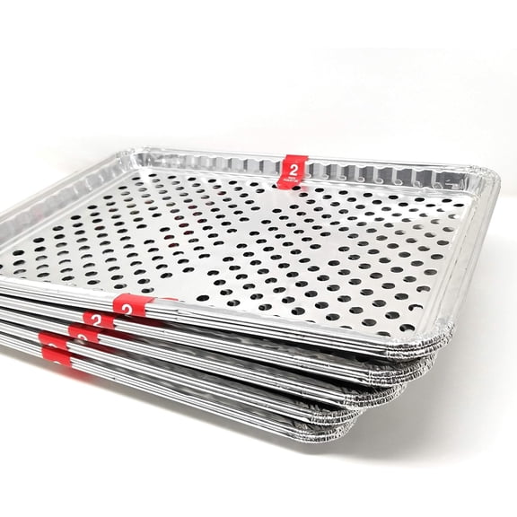 Foil Disposable Grill Topper Trays, 2-ct. Packs - 15 1/2 X 10 3/8 - (5 Packs of 2)