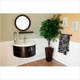 thumbnail image 3 of Bellaterra Home 804338-MIRROR Miroir Rond de 21,7 Po - Bois - Ébène - Zèbre, 3 of 3