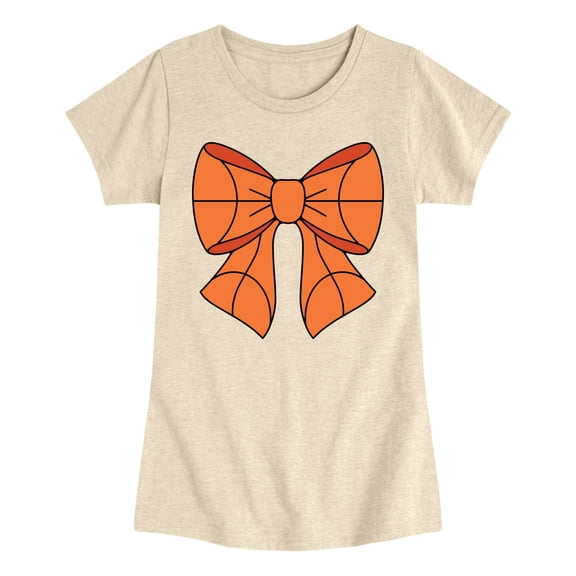 Instant Message - Basketball Bow - Youth Girls Short Sleeve T-Shirt