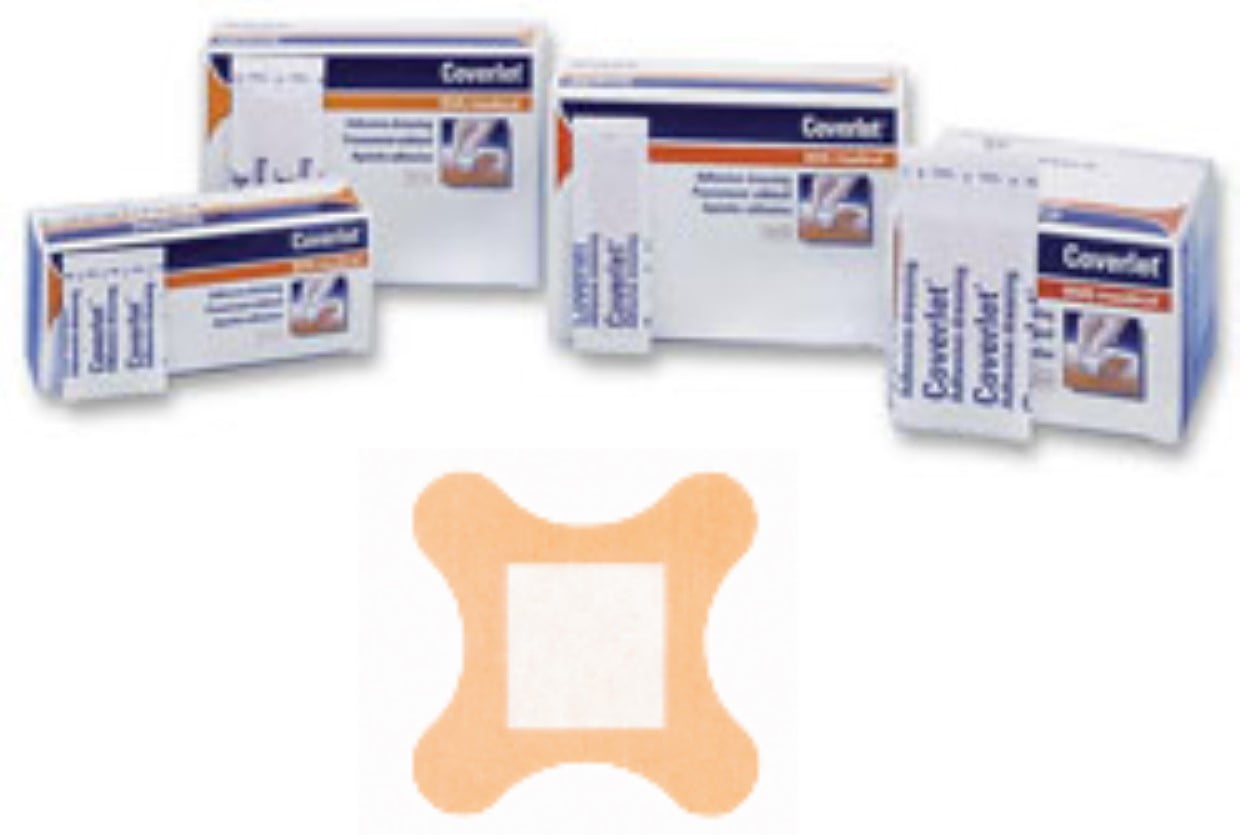 Coverlet Latex Free Adhesive Dressing Strips 4Wing 50 ea