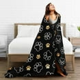thumbnail image 6 of XMXY Fleece Throw Blanket for Couch, Animals Dog Pawprint Tracks Lightweight Plush Fuzzy Cozy Soft Bed Blankets and Throws for Sofa, 60"x50" inches, 6 of 8