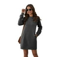 thumbnail image 6 of Womens Summer Tops Tall Women Tops Blouses Base Layer Shirts Women's Long Sleeve Tunic Not Today Solid Color T Shirt Scrub Undershirts Women Exercise Clothes Corduroy on Clearance Dark Gray 2XL, 6 of 7