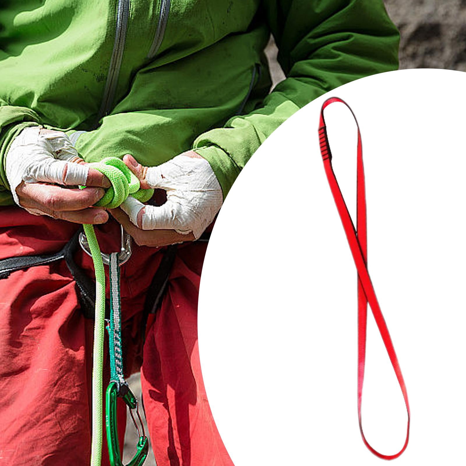 MAGIDEAL 5xClimbing Runner Strap for Downhill Mountaineering Hammock Red